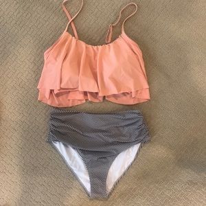 High waisted bathing suit